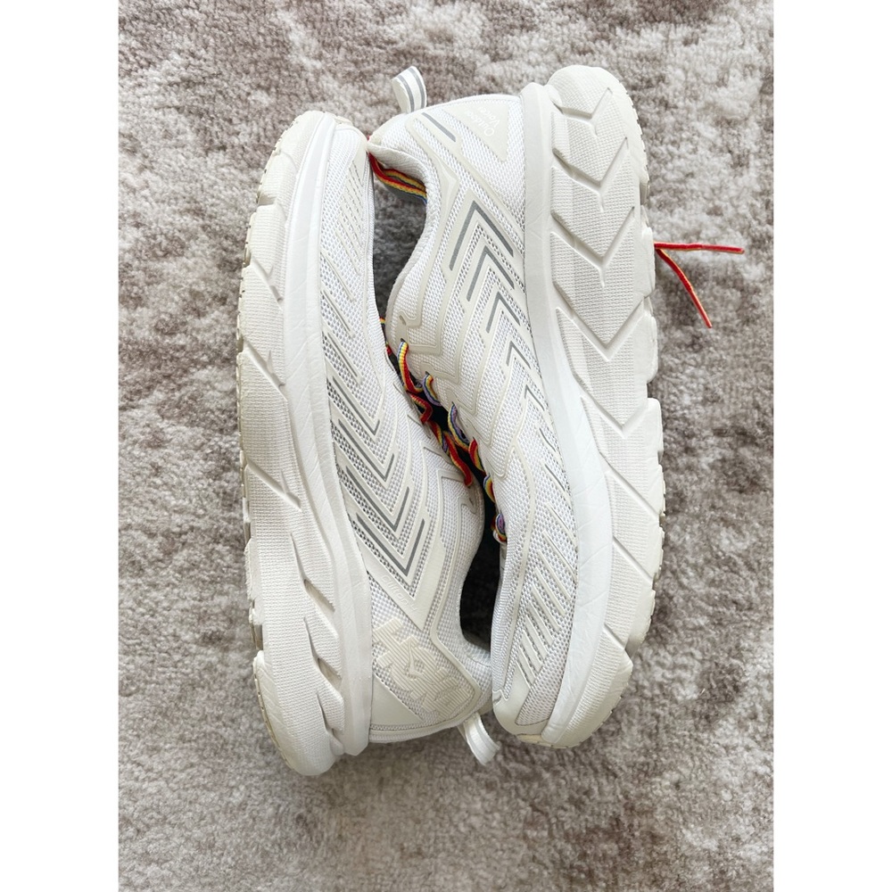 Outdoor Voices x Hoka One One White Clifton Sneakers